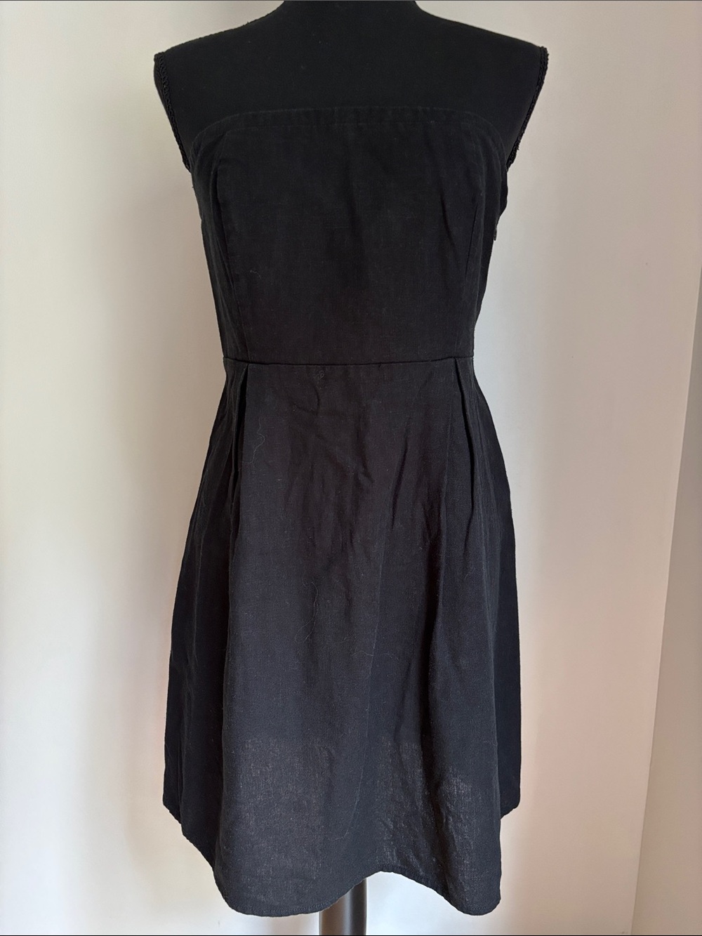 OLD NAVY black linen strapless dress! Size 6P small